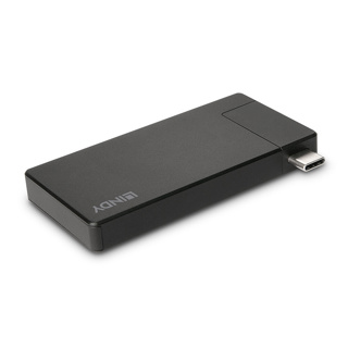 LINDY DST-Micro, USB-C Laptop Micro Docking Station with 4K Support & 100W Pass-Through Charging