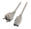 EFB Power Cable Schuko 180°-C13 18 0°, grey, 2 m, 3 x 0.75 mm²