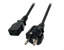 EFB Power Cable Schuko CEE7/7 180° -C19 180°,black,1.8m,3x1.50mm²