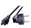EFB Power Cable Schuko 90°-C5 180° , black, 5 m, 3 x 1.00 mm²