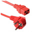 AK5167 ACT Powercord mains connector CEE 7/7 male (angled) - C19 red 0.6 m