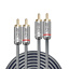 LINDY Dual Phono Audio Cable, Cromo Line
